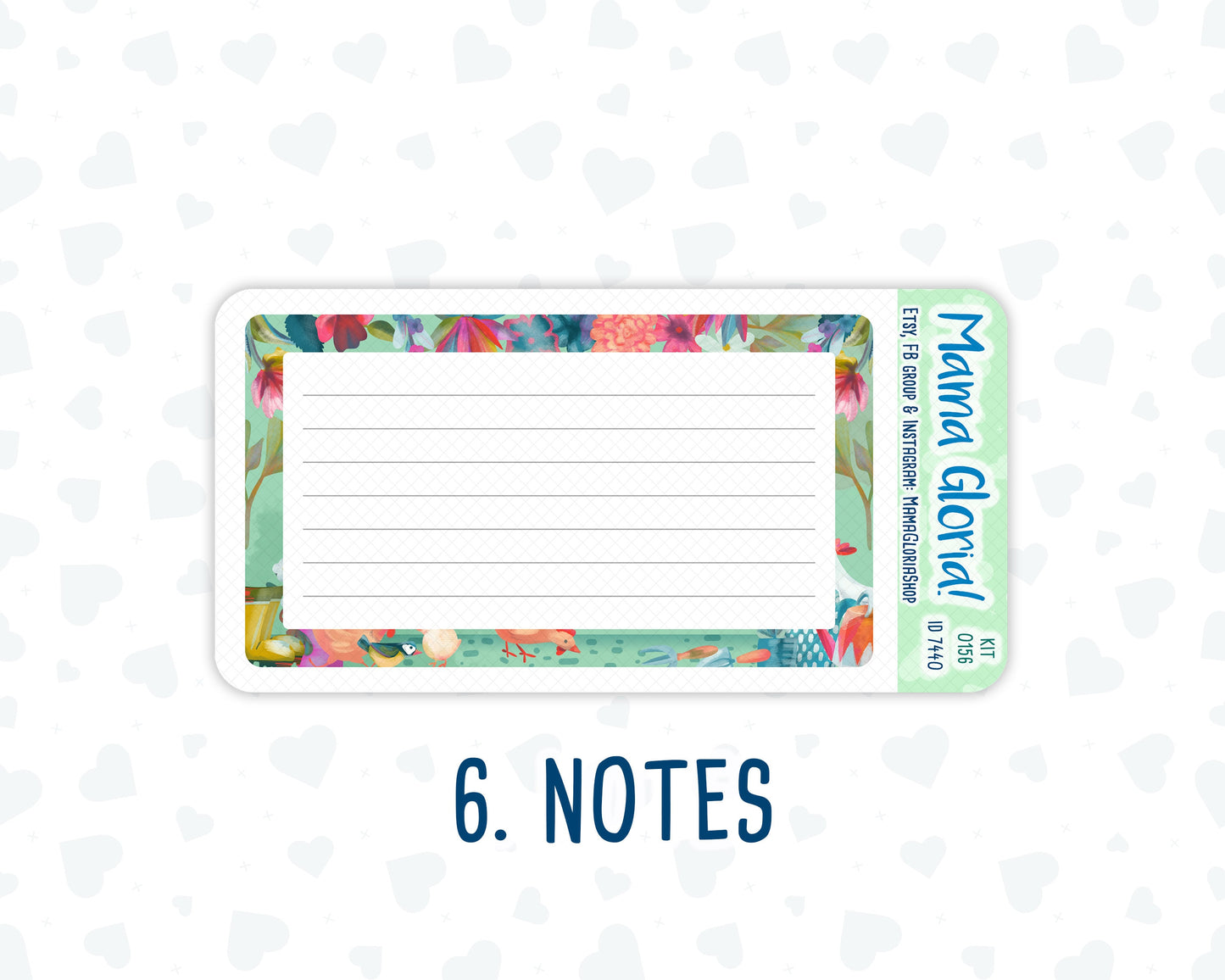 Kit 0156 - A5 - Garden Therapy - March- Spring- Notes Pages - Dashboard Kit - Productivity Page