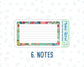 Kit 0156 - A5 - Garden Therapy - March- Spring- Notes Pages - Dashboard Kit - Productivity Page