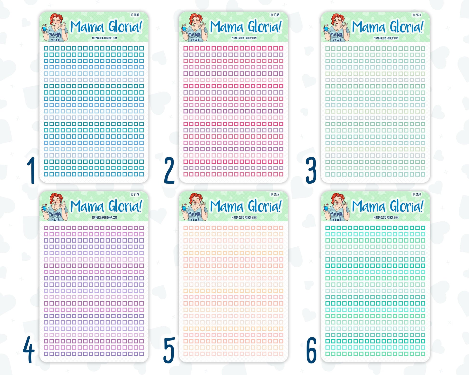 12-Month Check Boxes- 2024 - For Planners - Sticker Pack