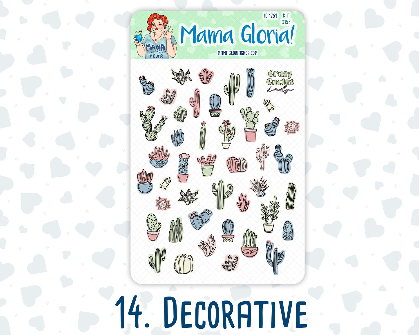 Kit 0158 Add Ons - Cactus Oasis- April- Planner Stickers - Kit 2024