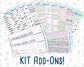 Kit 0161 Add Ons - Spring Rain - April- Planner Stickers - Kit 2024