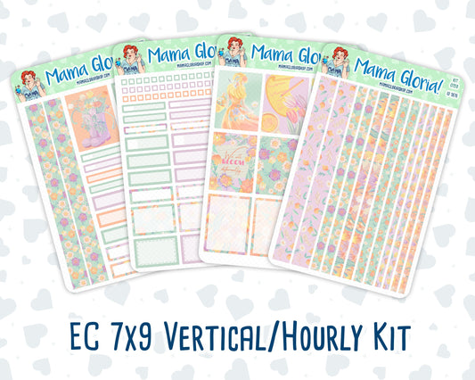 Kit 0159 -7x9 - Springtime Muse - April- Spring- Weekly Kit For Vertical And Hourly EC Planners