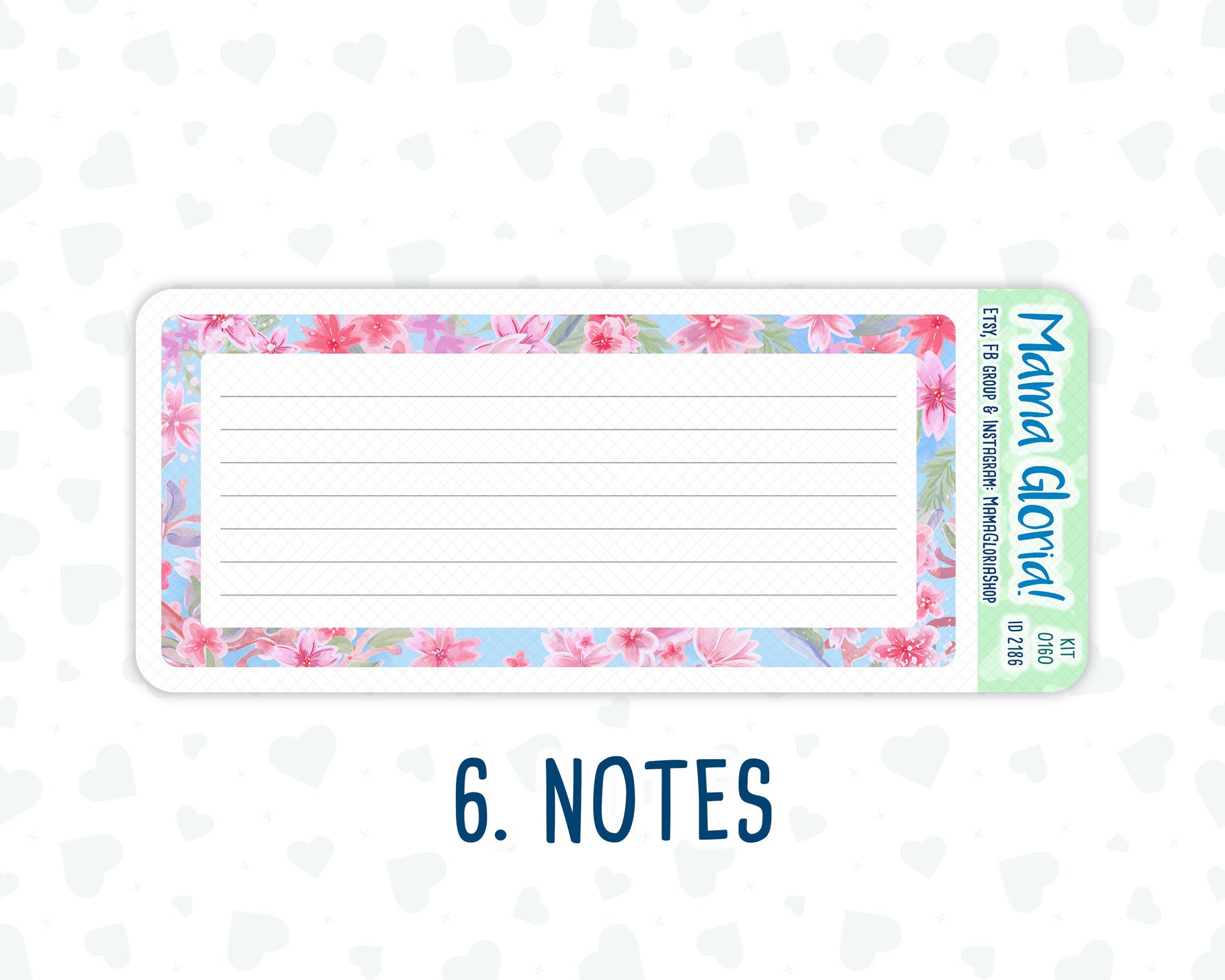 Kit 0160 - 7x9 - Blossom Ensemble - April- Spring- Notes Pages - Dashboard Kit - Productivity Page