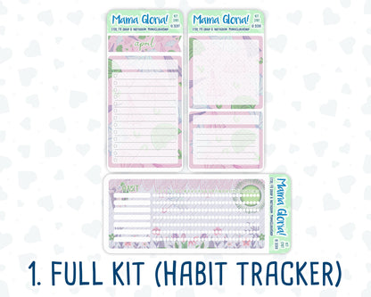 Kit 0161 - 7x9 - Spring Rain - April- Spring- Notes Pages - Dashboard Kit - Productivity Page