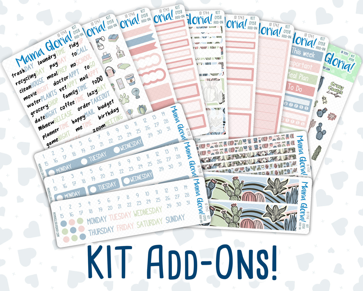 Kit 0158 Add Ons - Cactus Oasis- April- Planner Stickers - Kit 2024