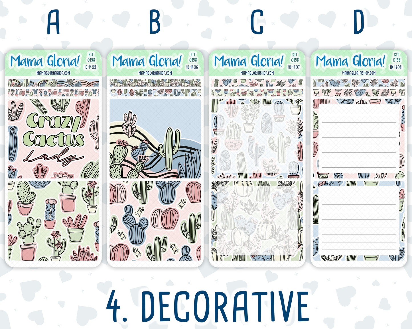 Kit 0158 7x9 Daily Duo - Cactus Oasis - April- Spring- Planner