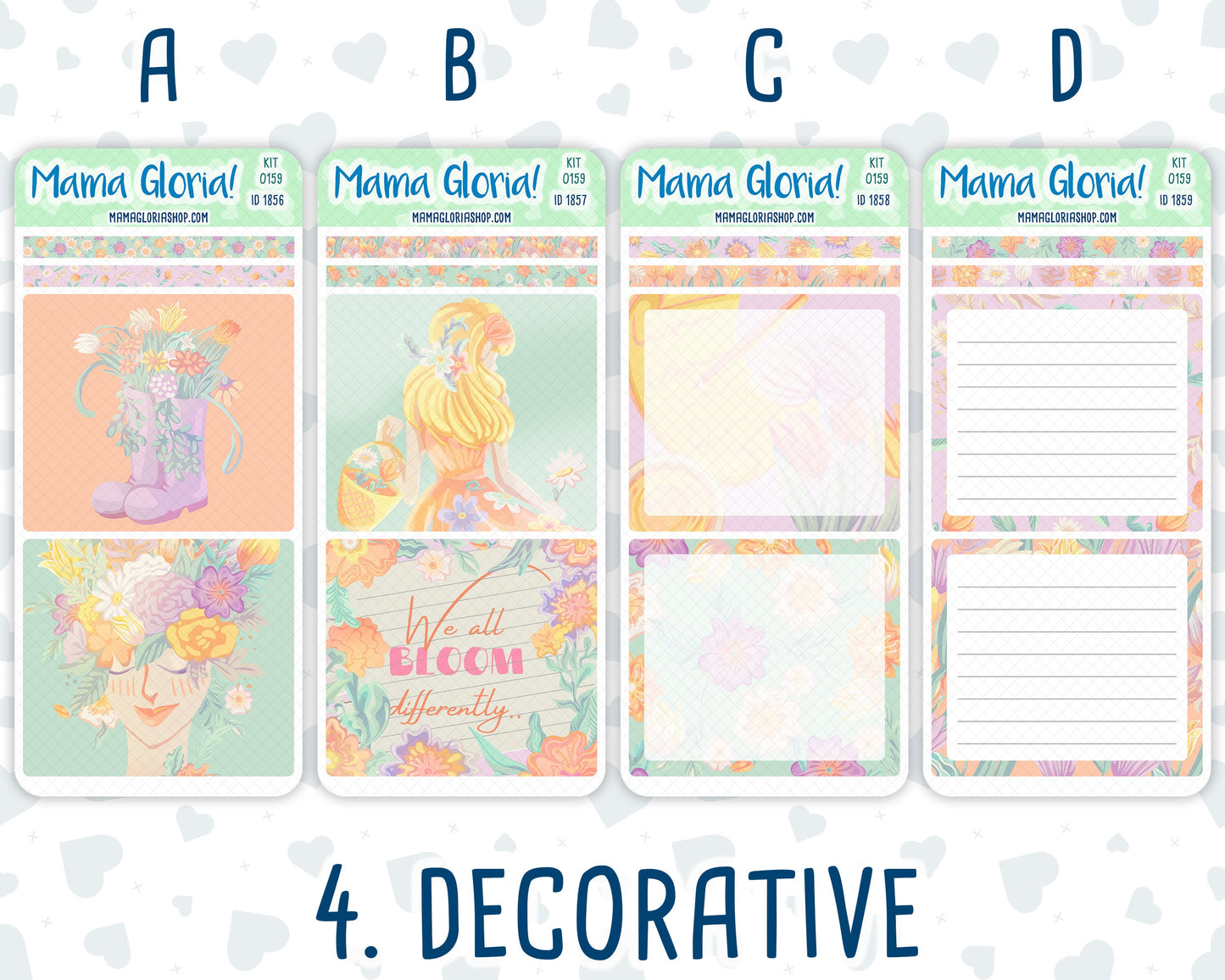 Kit 0159 7x9 Daily Duo - Springtime Muse - April- Spring- Planner