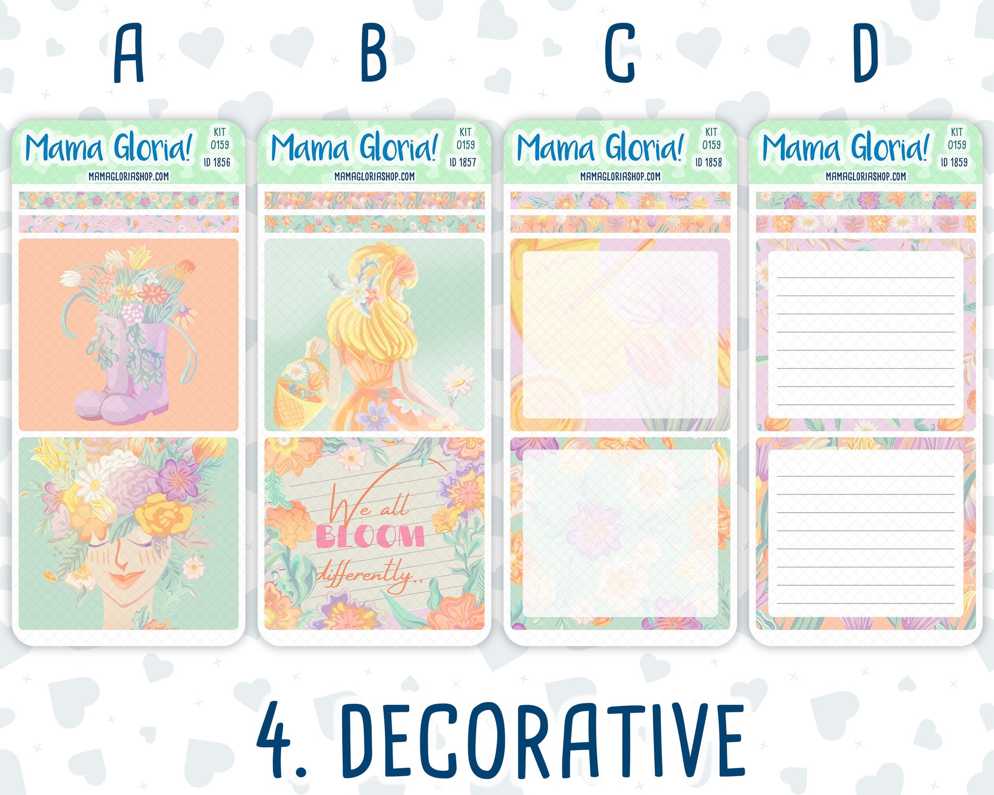 Kit 0159 7x9 Daily Duo - Springtime Muse - April- Spring- Planner