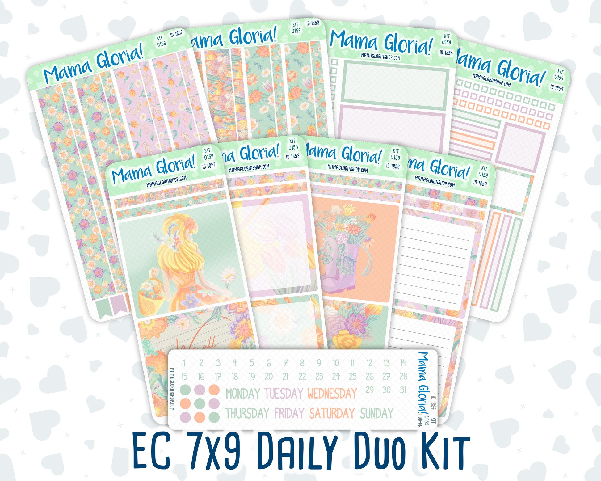 Kit 0159 7x9 Daily Duo - Springtime Muse - April- Spring- Planner