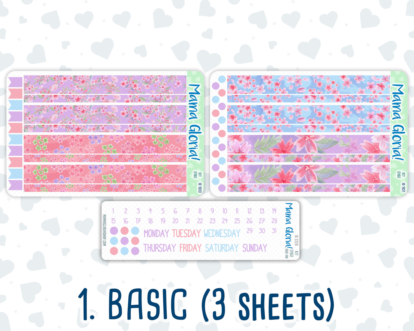 Kit 0160 7x9 Daily Duo - Blossom Ensemble - April- Spring- Planner