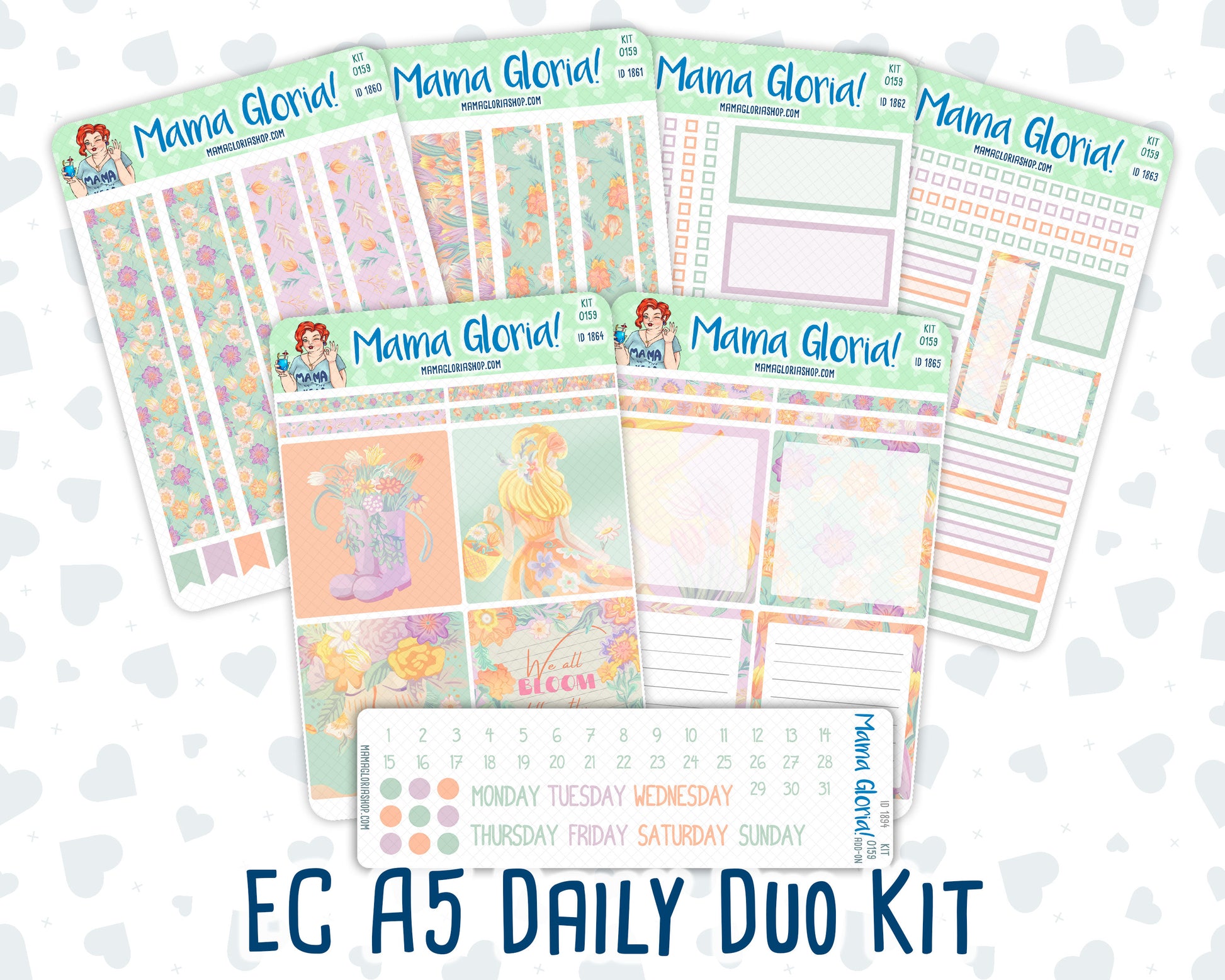 Kit 0159- A5 Daily Duo - Springtime Muse - April