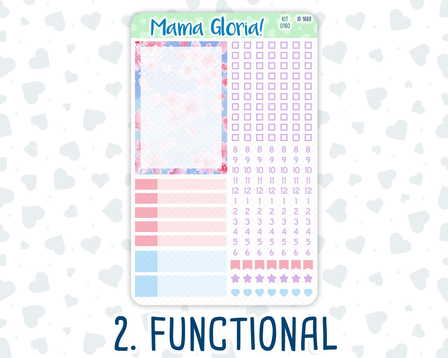 Kit 0160 - A5 Compact Vertical - Blossom Ensemble - April Weekly