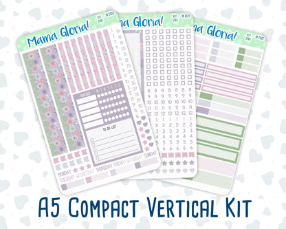 Kit 0161 - A5 Compact Vertical - Spring Rain - April Weekly