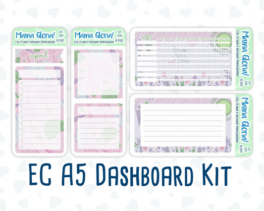 Kit 0161 - A5 - Spring Rain - April- Spring- Notes Pages - Dashboard Kit - Productivity Page