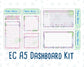 Kit 0161 - A5 - Spring Rain - April- Spring- Notes Pages - Dashboard Kit - Productivity Page