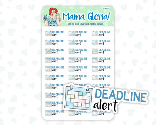 Deadline Alert - Text Sticker With Icon