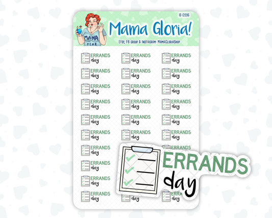 Errands Day - Text Sticker With Icon