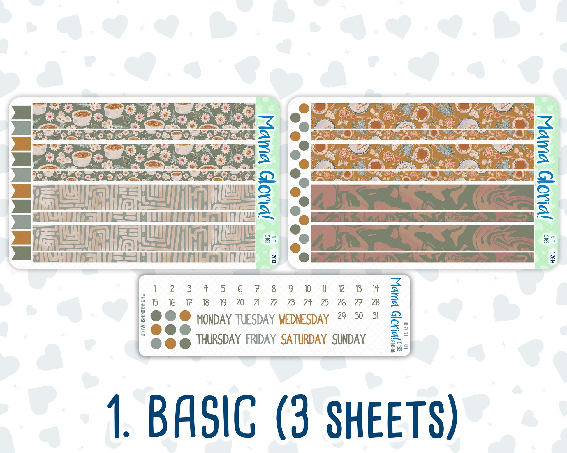 Kit 0163 7x9 Daily Duo - Boho Daisy - May- Spring- Planner