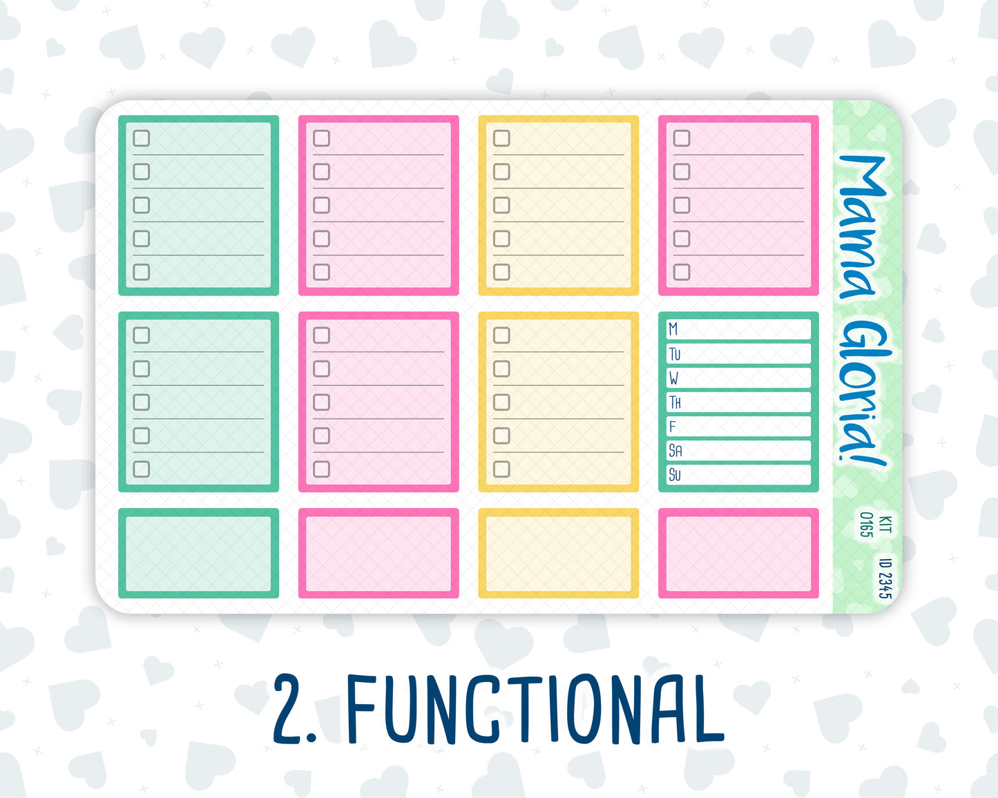 Kit 0165- 7x9 - To Mom -May- Spring- Weekly Kit For EC Horizontal Planners