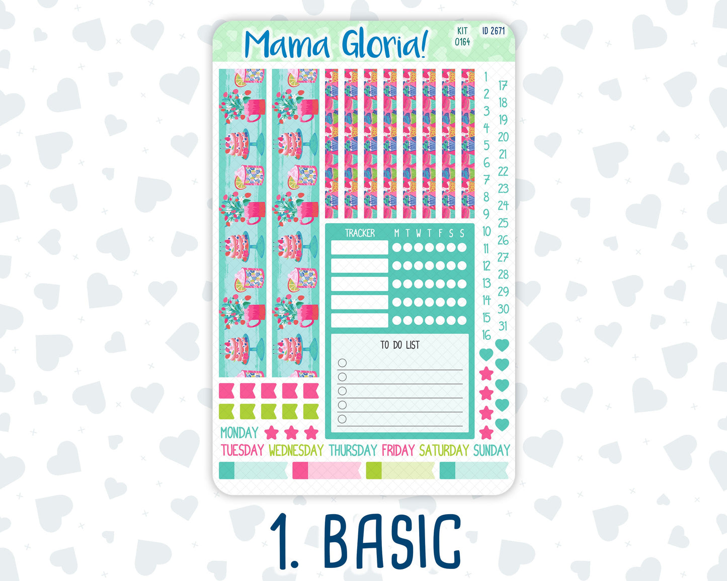 Kit 0164 - A5 Compact Vertical - Sweet Days - May Weekly