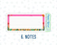 Kit 0165 - 7x9 - To Mom - May- Spring- Notes Pages - Dashboard Kit - Productivity Page