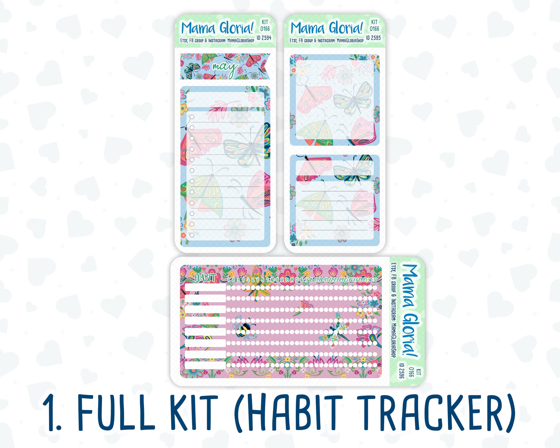 Kit 0166 - A5 - May Symphony - May- Spring- Notes Pages - Dashboard Kit - Productivity Page