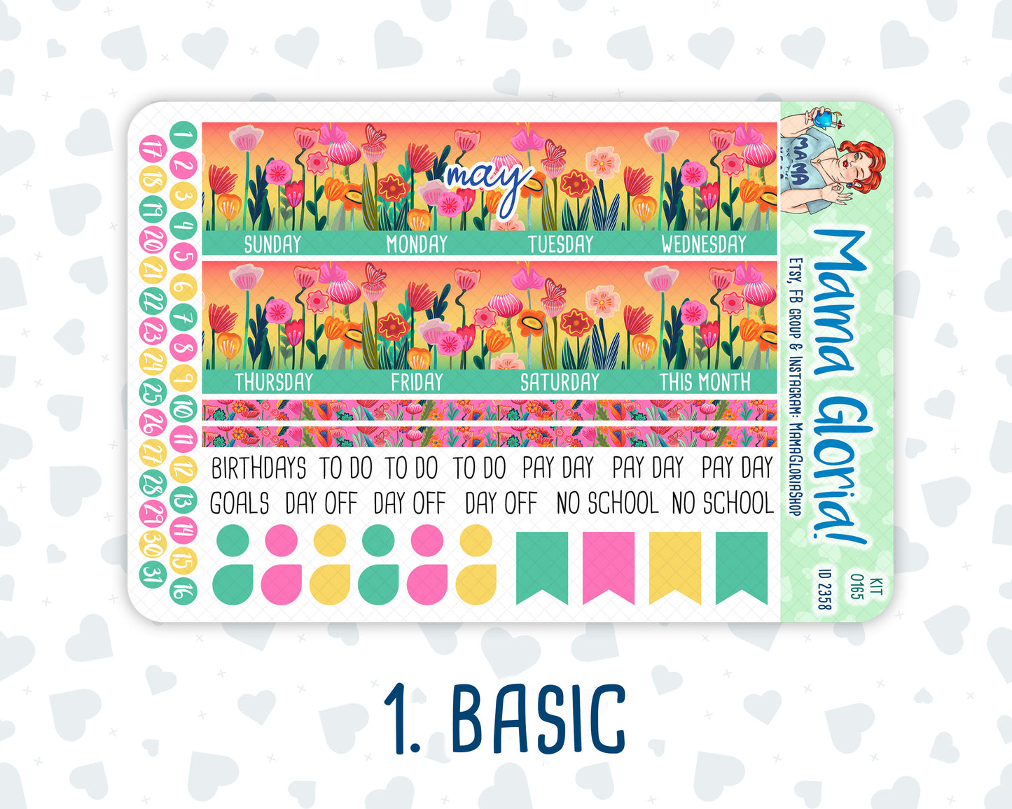 Kit 0165 -A5 -Monthly - To Mom - May- Spring Kit