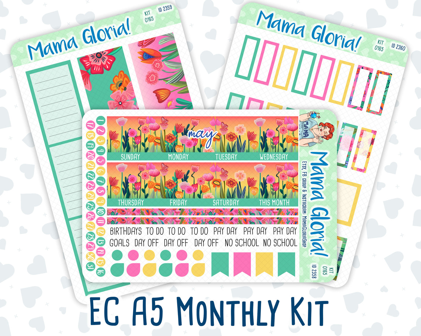 Kit 0165 -A5 -Monthly - To Mom - May- Spring Kit