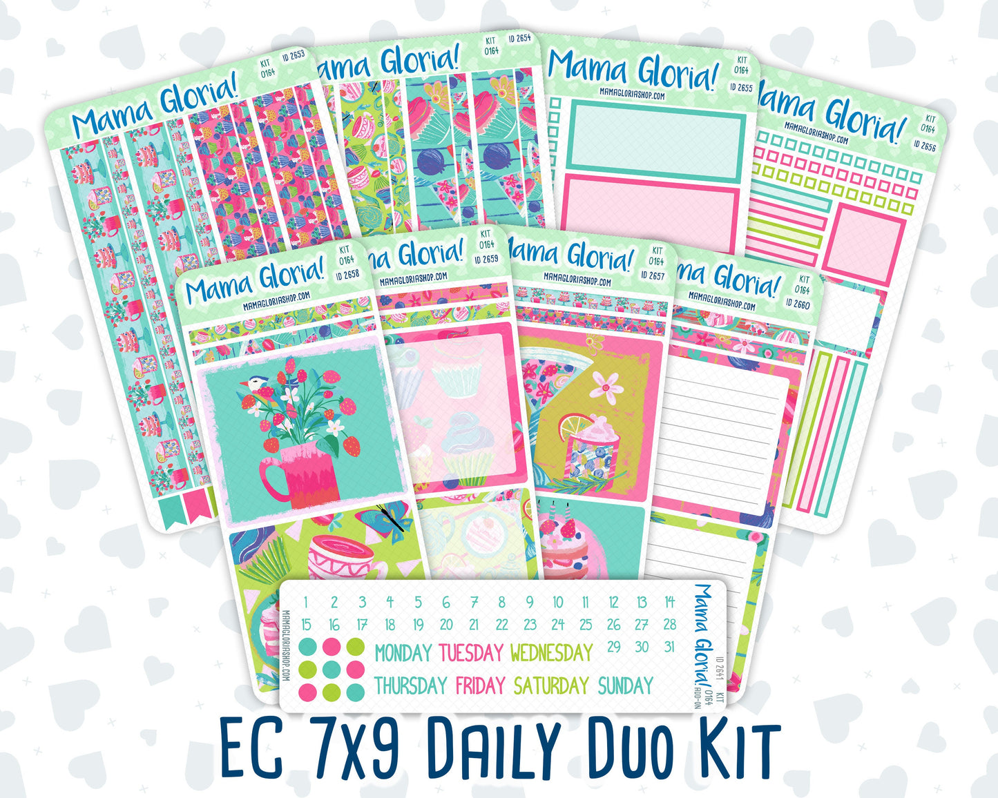 Kit 0164 7x9 Daily Duo - Sweet Days - May- Spring- Planner