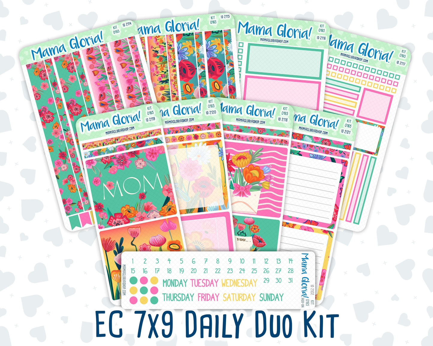 Kit 0165 7x9 Daily Duo - To Mom - May- Spring- Planner