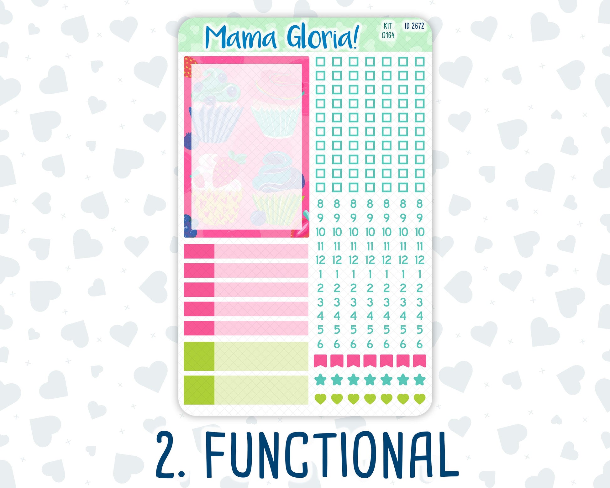 Kit 0164 - A5 Compact Vertical - Sweet Days - May Weekly