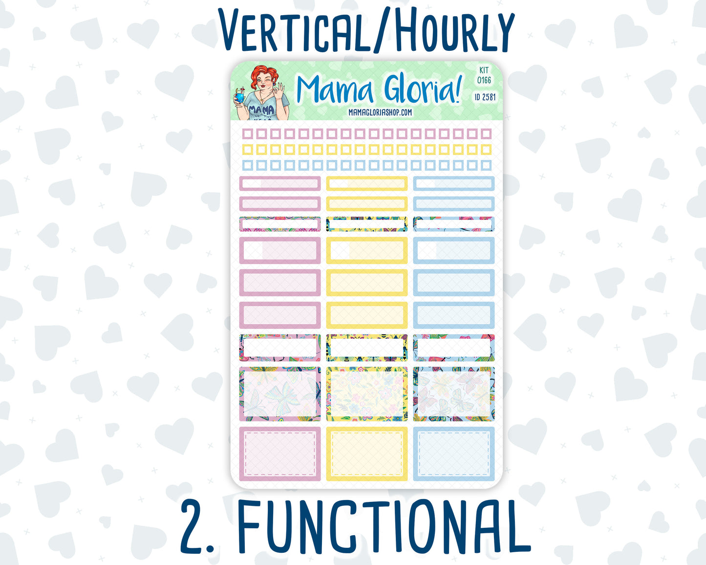 Kit 0166 -7x9 - May Symphony- May- Spring- Weekly Kit For Vertical And Hourly EC Planners