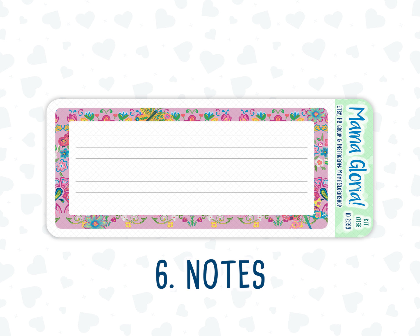 Kit 0166 - 7x9 - May Symphony - May- Spring- Notes Pages - Dashboard Kit - Productivity Page