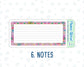 Kit 0166 - 7x9 - May Symphony - May- Spring- Notes Pages - Dashboard Kit - Productivity Page