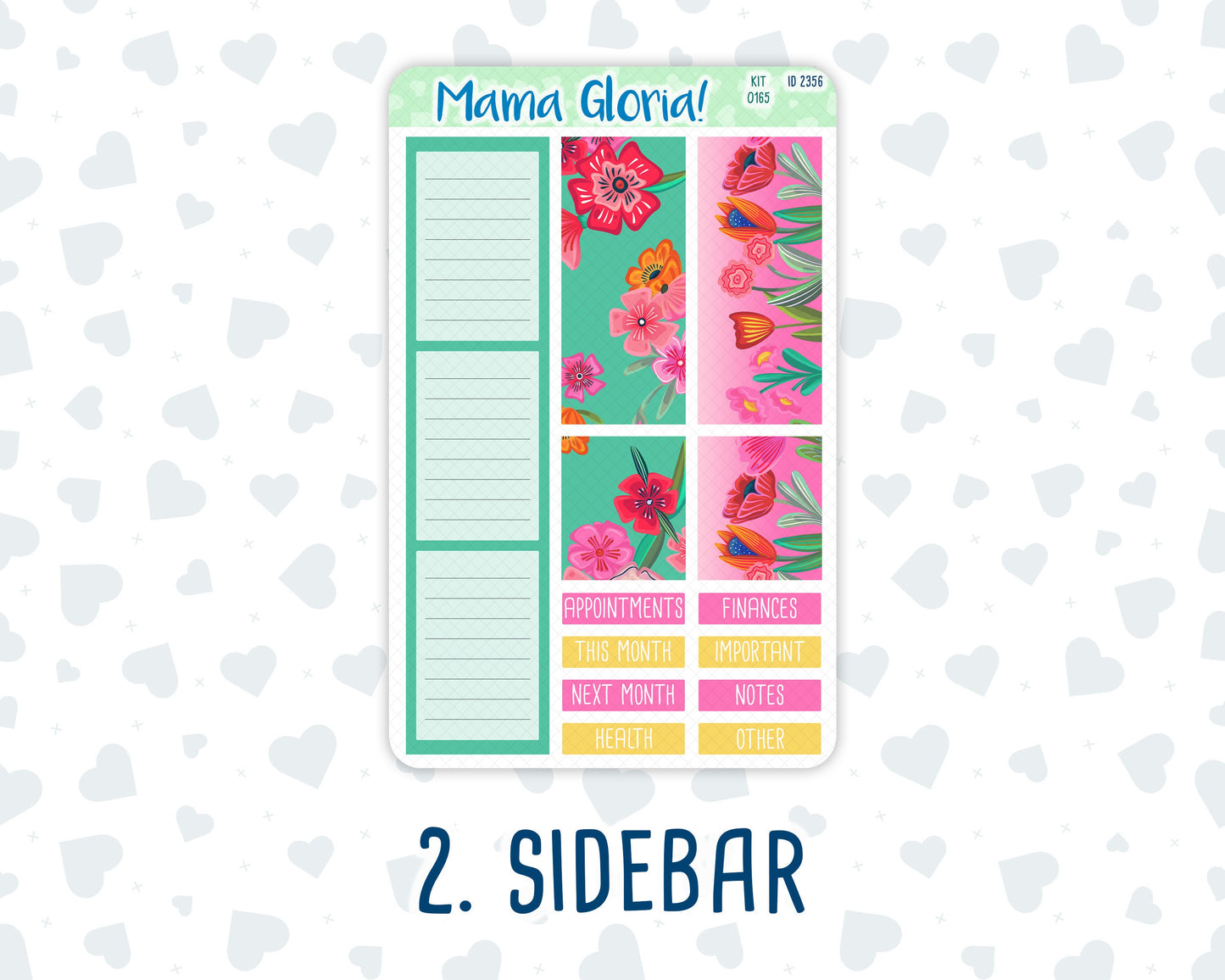 Kit 0165 -7x9 - Monthly - To Mom - May- Spring- For EC Planners